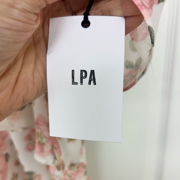 LPA Ruffle Neckline Adjustable Strap Maxi Dress NWT XXS - Picture 3 of 10